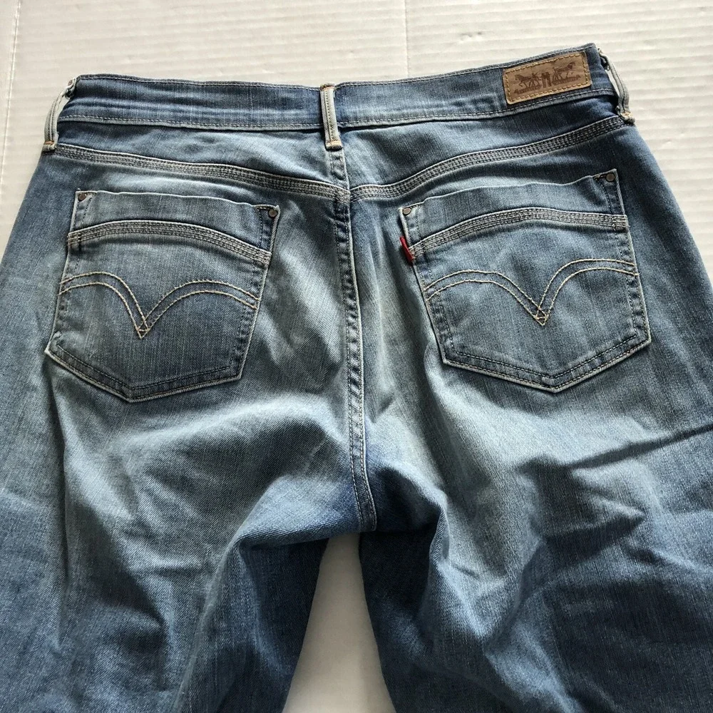 Levi's Blue Jean Cuffed Crop Capri Y2K Women's Sz 8 A351